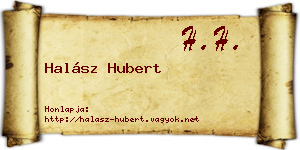 Halász Hubert névjegykártya