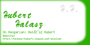 hubert halasz business card